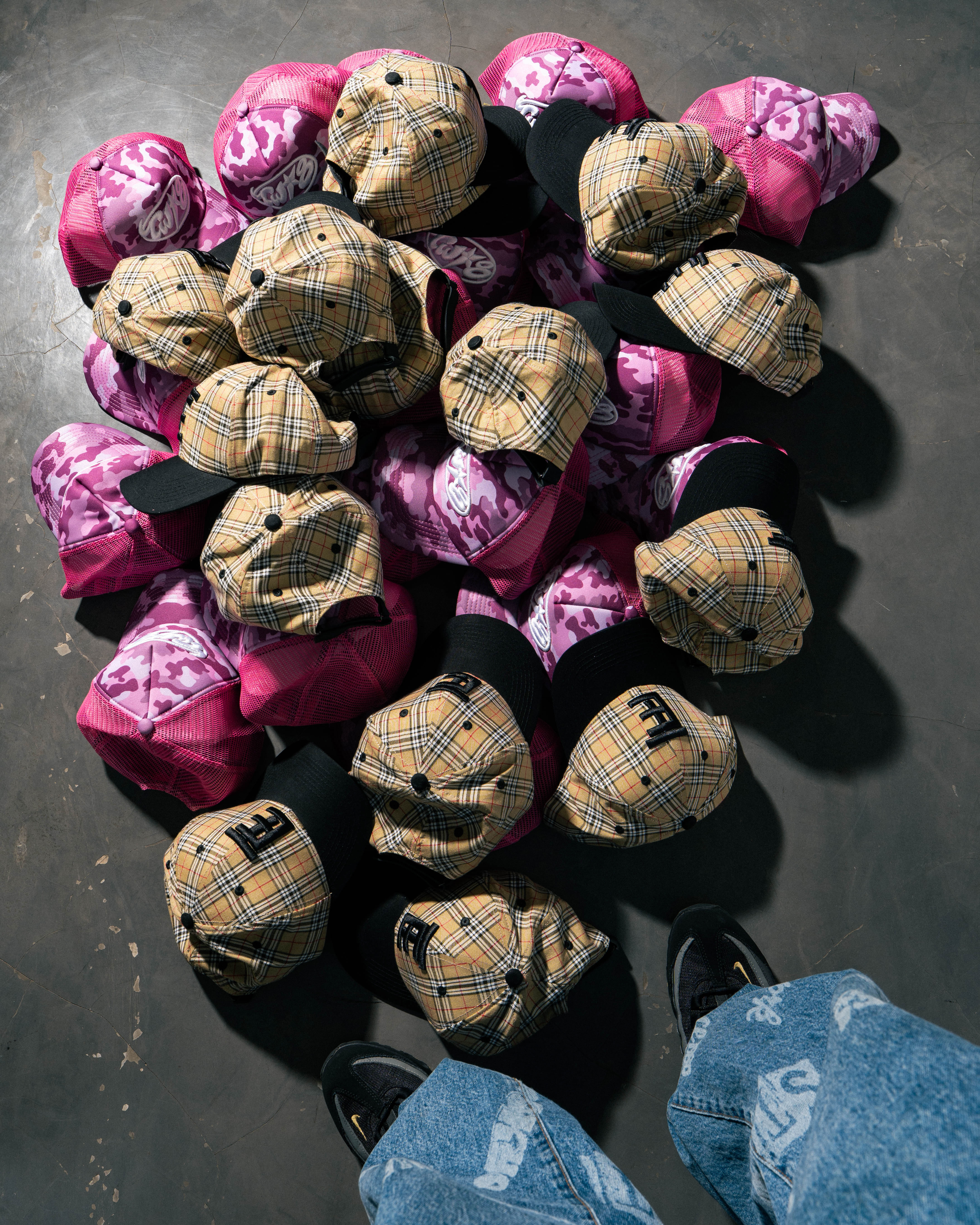 Barry Cream & Camo Pink